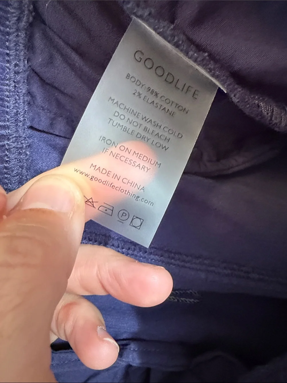 Goodlife Clothing Men’s Stretch Corduroy Volley Shorts Navy Blue Size M